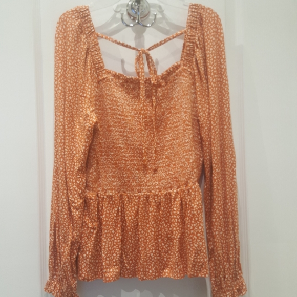 NWT REWIND orange blouse - Picture 4 of 7